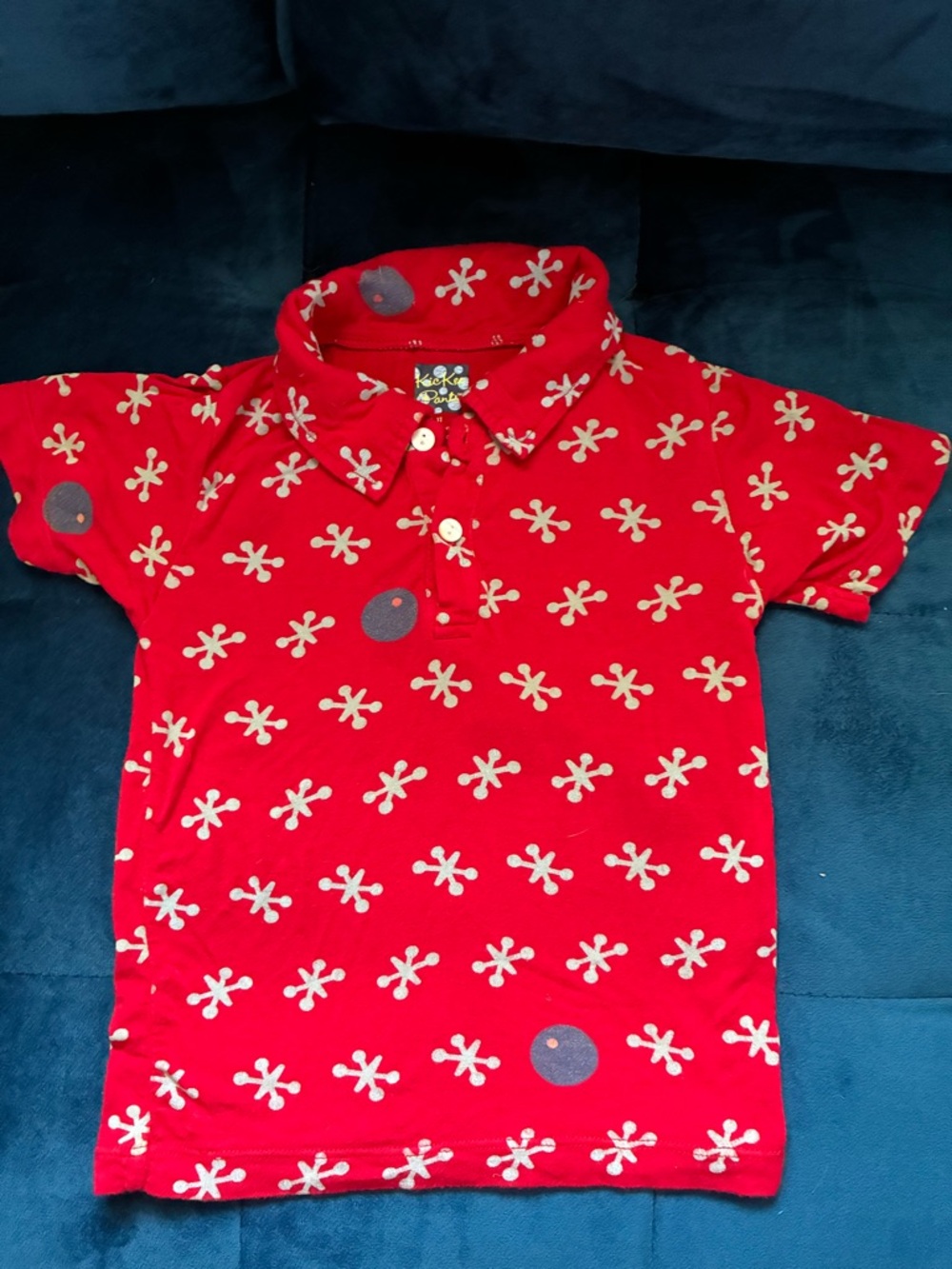 Kickee Pants Red Polo 3T